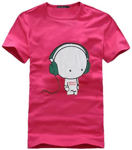 紅色圓領(lǐng)T恤衫