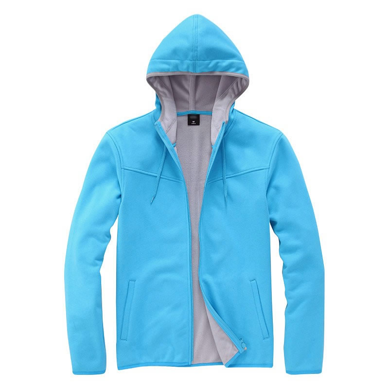 天藍色開衫衛衣