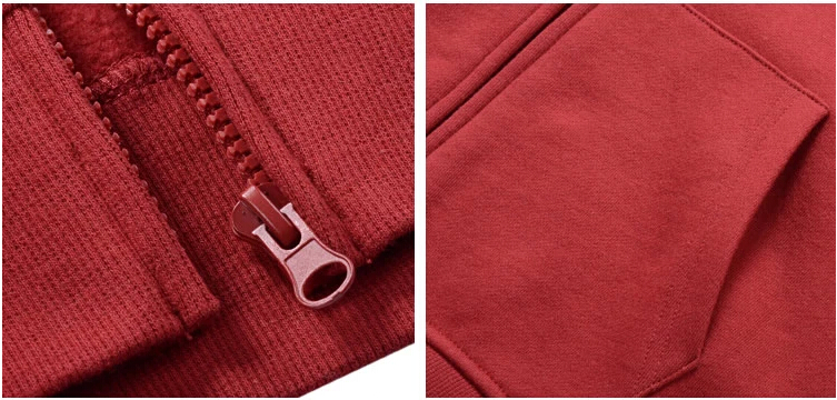 時尚紅色開衫衛衣