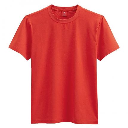 紅色空白圓領廣告T恤衫免費印制