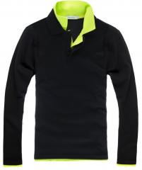 潮流雙領長袖促銷T恤衫