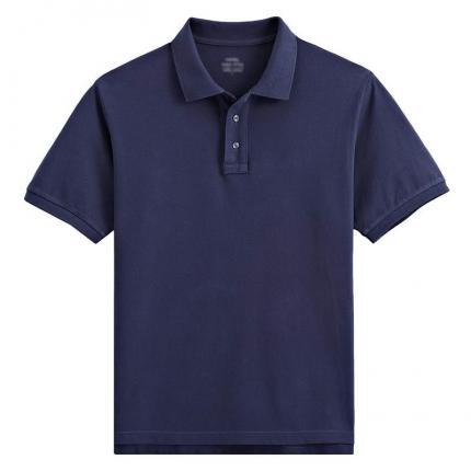 純寶藍色職場商務T恤衫訂制