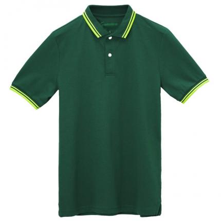 深綠色男款短袖T恤衫加工制作 免費寄樣品