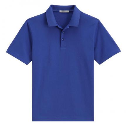 【定制】深藍色經典POLO衫款式 男士短袖純棉T恤定做