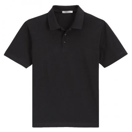 【定制】純黑色經典POLO衫男士經典可刺繡印花LOGO