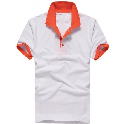 白色男款棉質T恤衫加工制作 夏裝修身款式