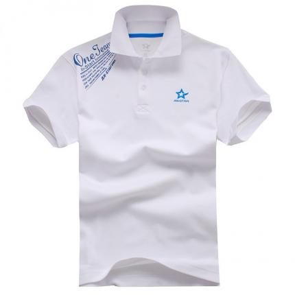 男士翻領短袖POLO衫加工制作 時尚印花款式