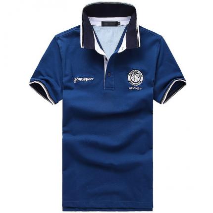 男士翻領短袖POLO衫 精梭珠地棉材質