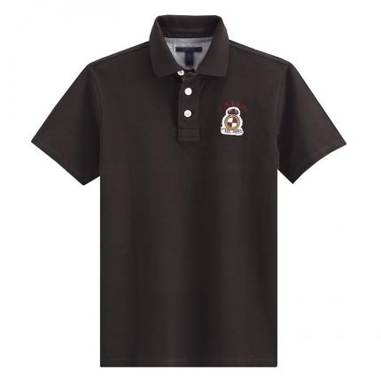 【定制】咖啡色男款POLO衫經典款式純棉材料定做