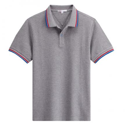 灰色優質棉時尚撞色T恤衫訂制