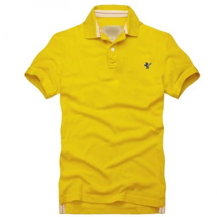 【定制】黃色商務POLO衫男款版型制作 免費寄樣