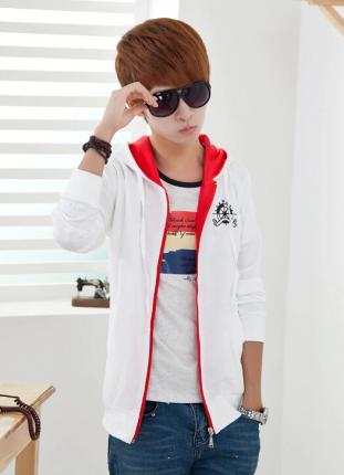 男款開衫衛(wèi)衣，時尚亮色款