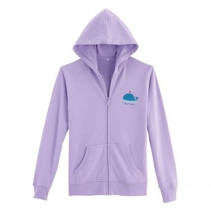 時尚印花連帽開衫衛衣